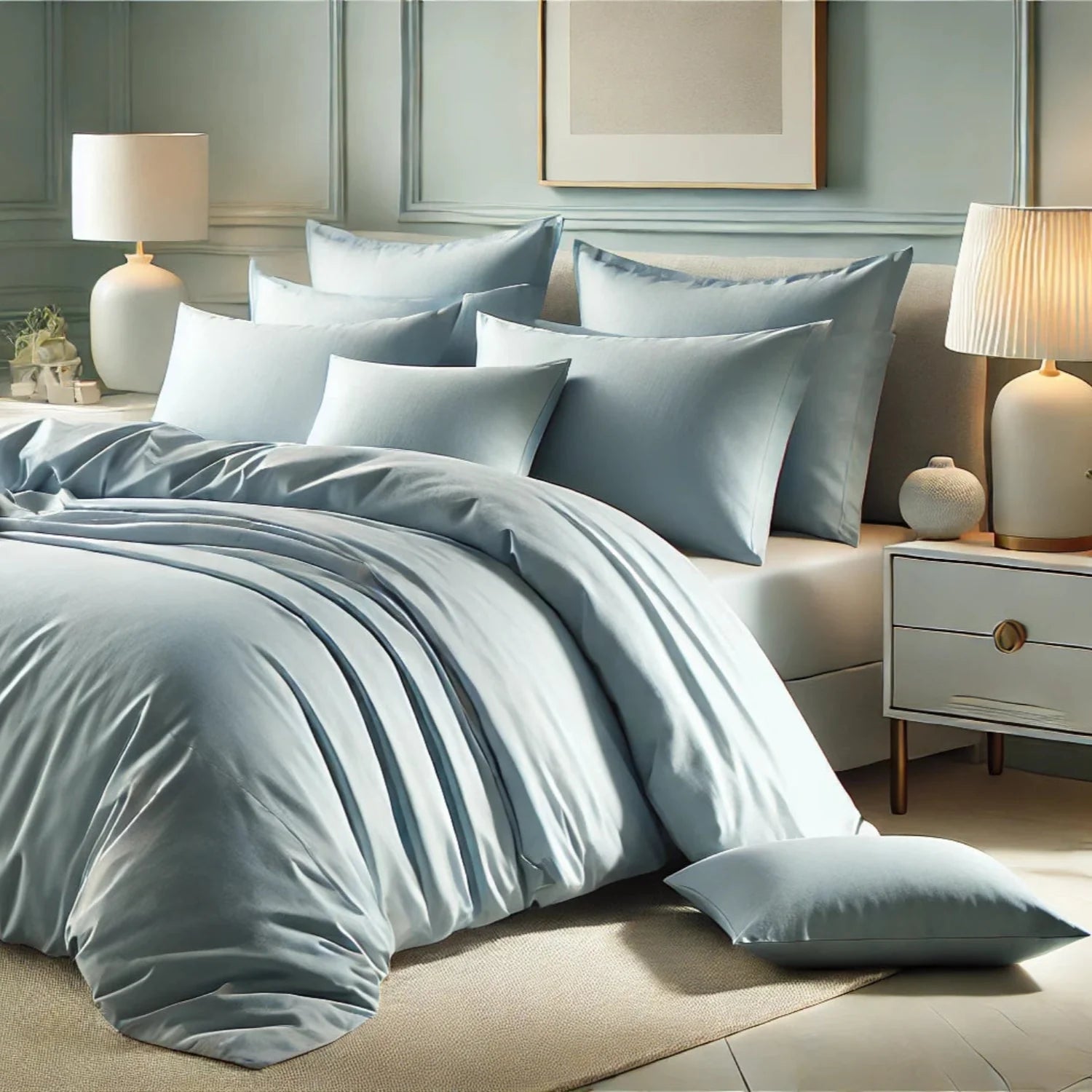 Bamboo Duvet Cover + 2 Shams Set – Silky Soft & OEKO-TEX Certified