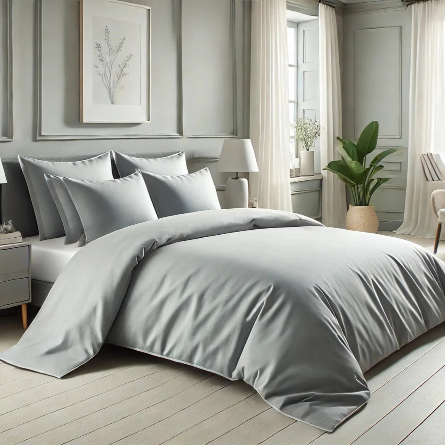 Bamboo Duvet Cover + 2 Shams Set – Silky Soft & OEKO-TEX Certified