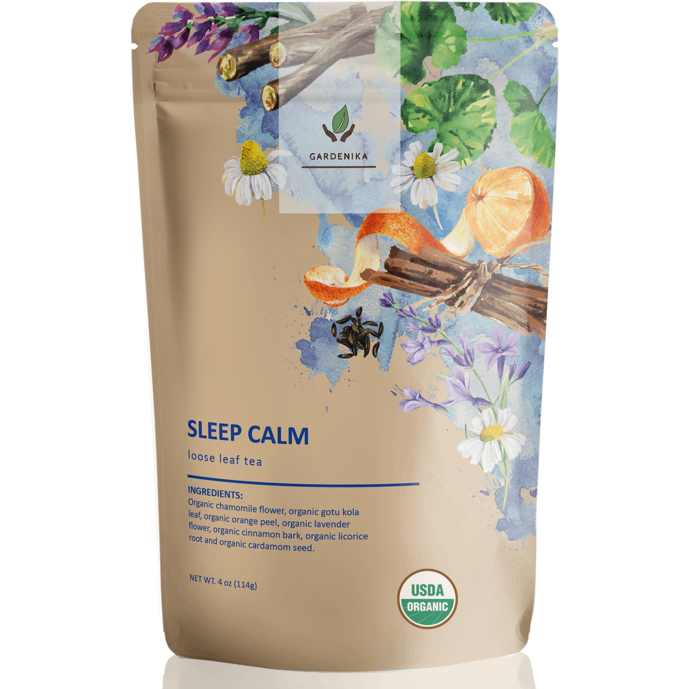 Sleep Tea – Organic Chamomile, Lavender & Gotu Kola Evening Blend