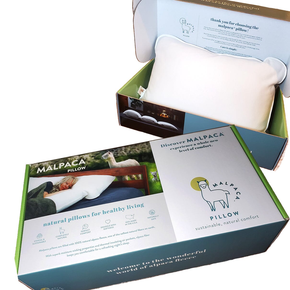 Natural Alpaca Bed Pillow – Hypoallergenic Luxury Sleep Pillow