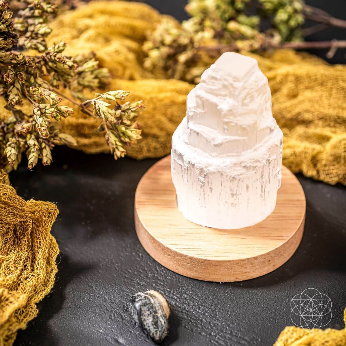 Selenite Cleansing Lamp – Crystal Nightlight for Sleep & Energy Cleansing