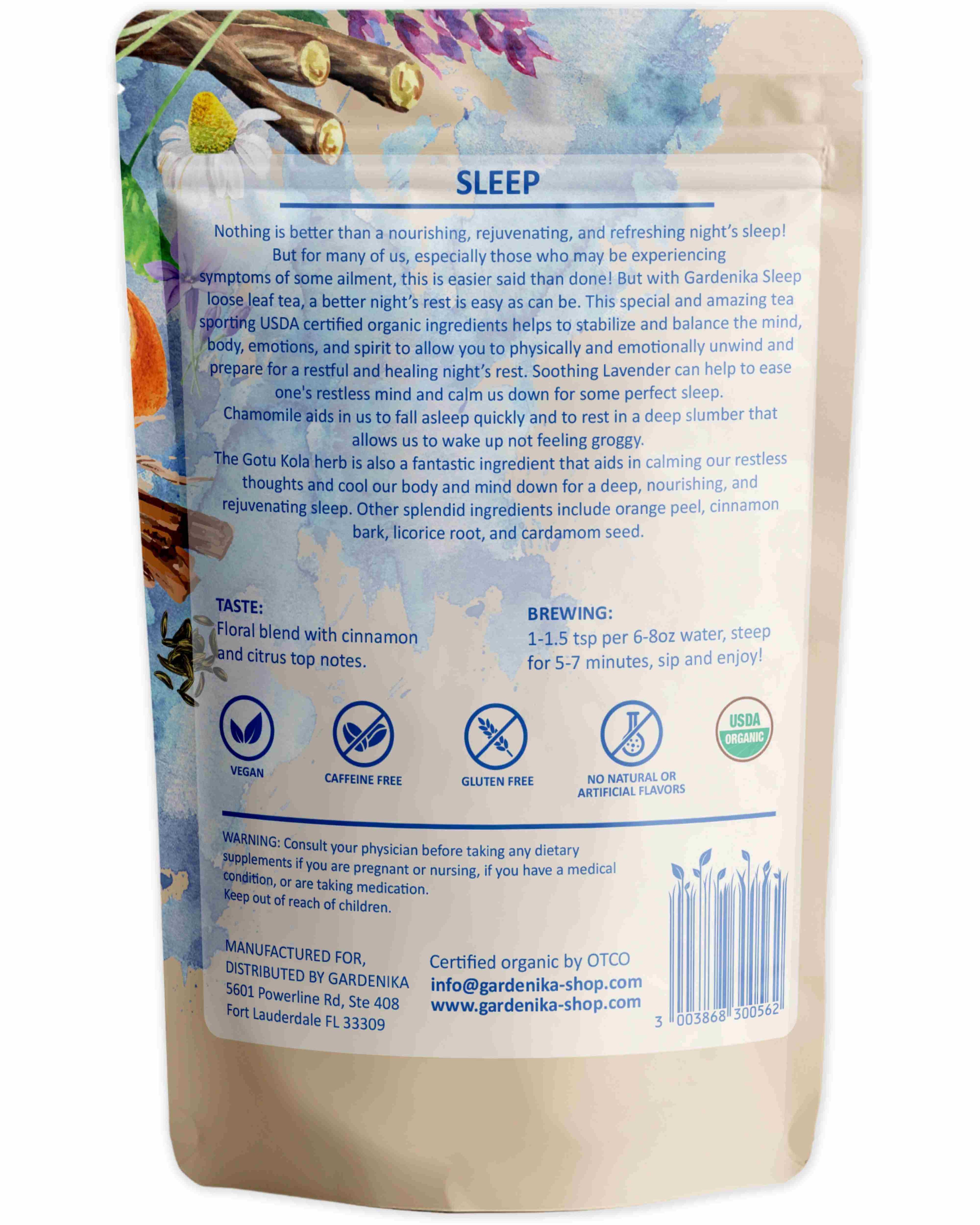 Sleep Tea – Organic Chamomile, Lavender & Gotu Kola Evening Blend